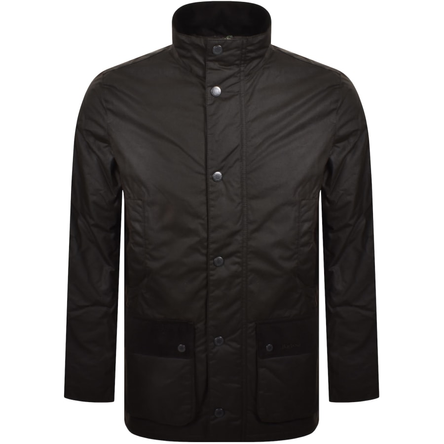 Barbour Modern Border Waxed Jacket Brown | Mainline Menswear gb